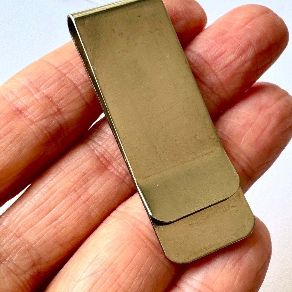 Navajo Money Clip Turquoise Sterling Leaf Sally Arviso Native American Handmade - Picture 5 of 5